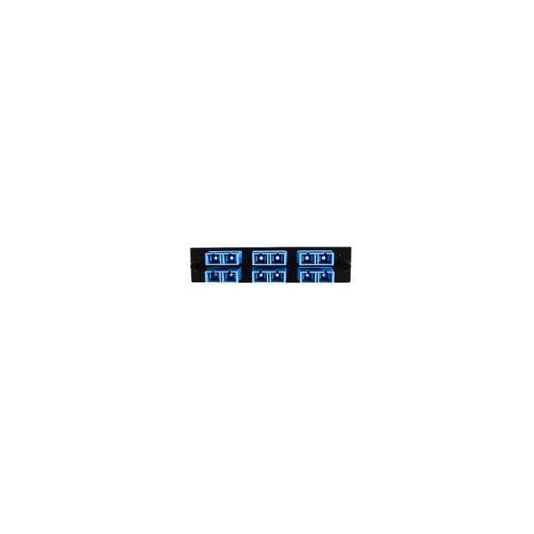 Cable Wholesale LGX Compatible Adapter Plate featuring a Bank of 6 Singlemode Duplex SC Connectors in Blue for 68F3-01060 - main